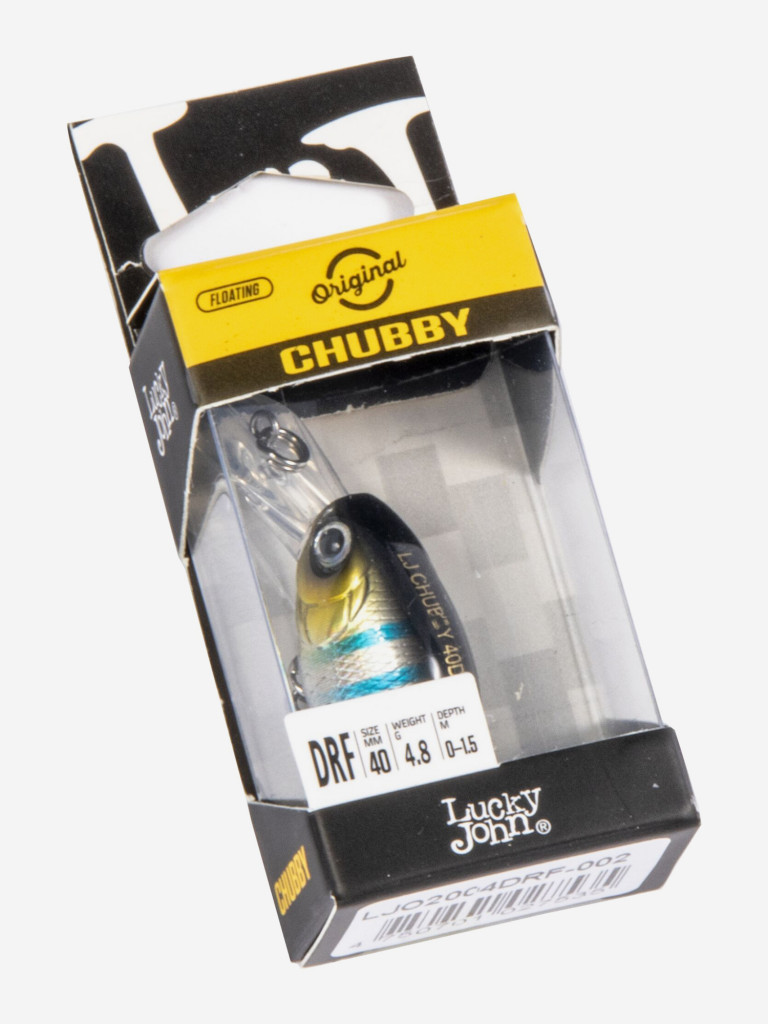 Воблер LUCKY JOHN Original CHUBBY DR F, длина 04 см,, крэнк для щуки, голавля, жереха, язя, окуня