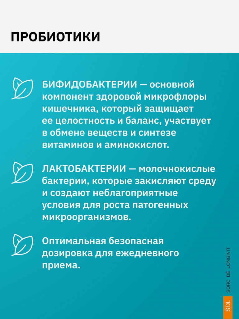 Пробиотики SDL, 60 капсул
