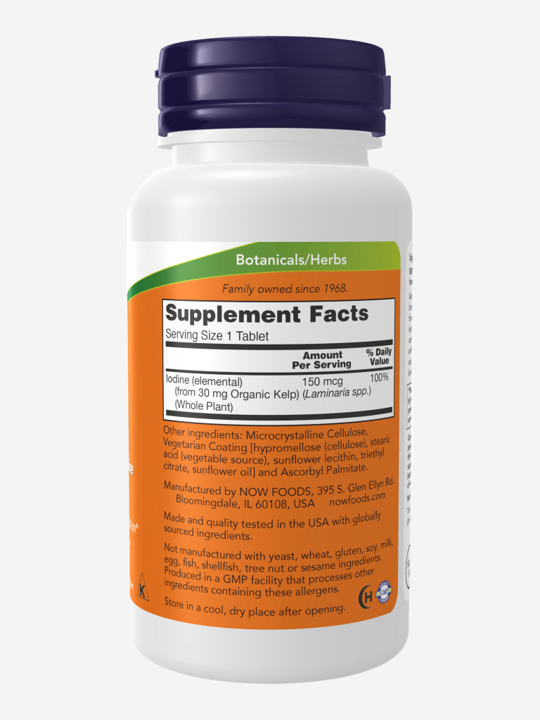NOW Келп 150 200таб 222мг (Kelp 150 mcg 200 TABS)