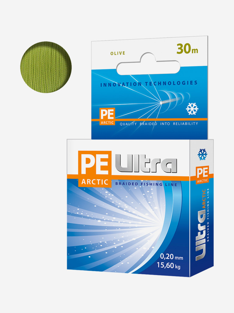 Плетеный шнур для рыбалки AQUA PE ULTRA ARCTIC 0,20mm 30m