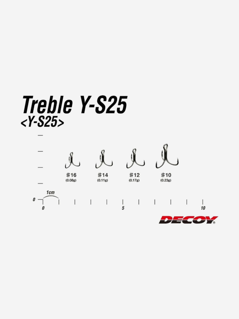 Крючок тройной Decoy Y-S25 Treble #14 (в упаковке 8 штук)