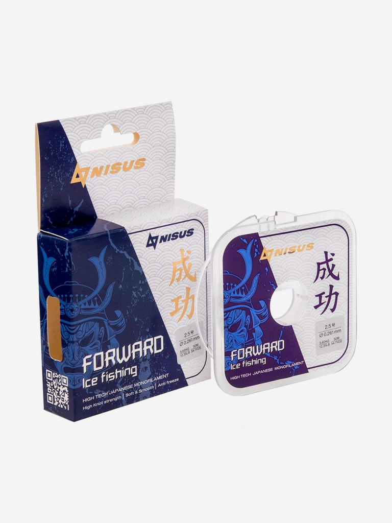 Леска для рыбалки Nisus FORWARD ICE FISHING Nylon 0,261мм, 50м, 5,6кг, прозрачный