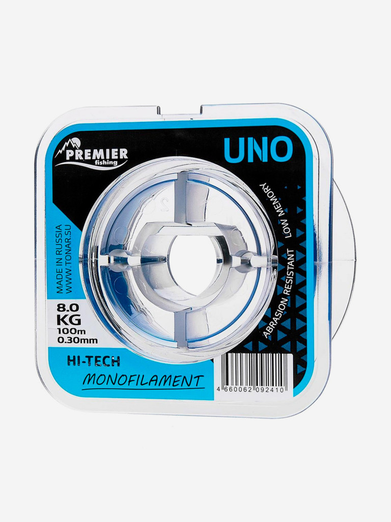Леска для рыбалки Premier Fishing UNO Nylon 0,30мм, 100м, 8кг, голубой