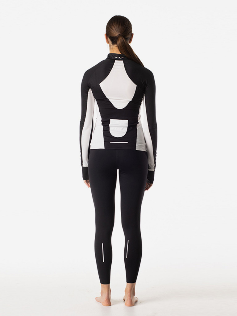 Лонгслив с мембранной вставкой женский UGLOW, черный