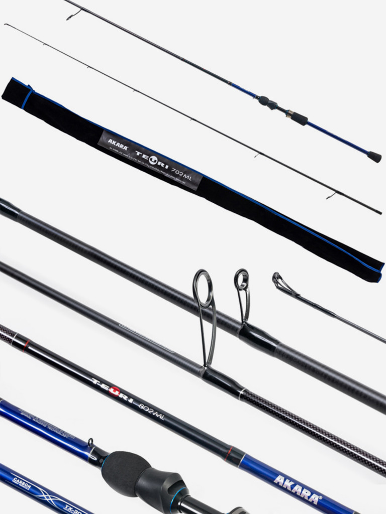 Спиннинг штекерный углеволоконный 2 колена Akara Teuri MLS702 TX-30 (5,5-17,5) 2,1 м