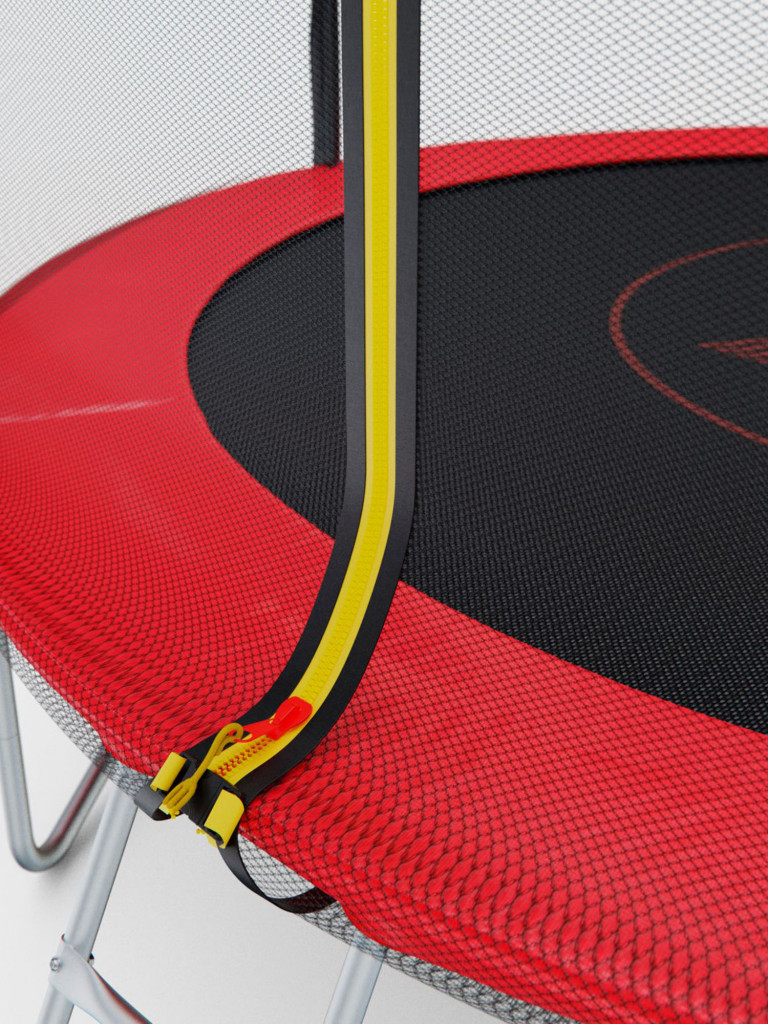 Батут с сеткой DFC PELPO 10ft с лестницей, RED