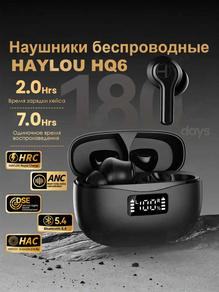 Беспроводные наушники Haylou HQ6 Black (151699), GL