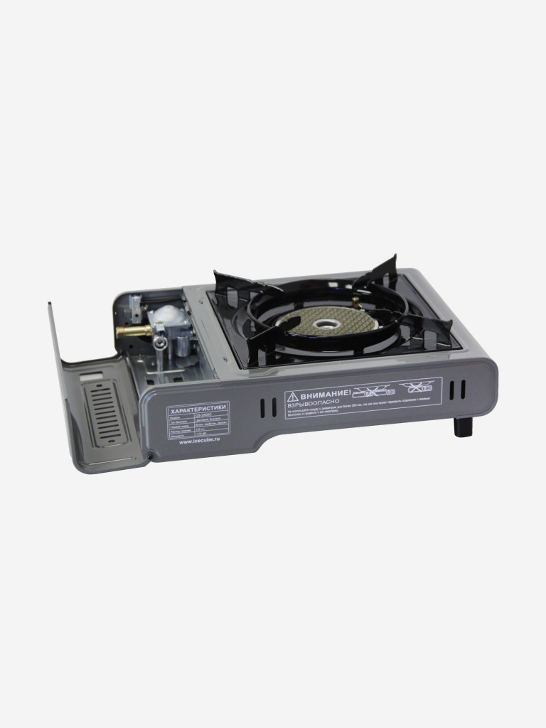 Газовая плита Ice Cube GS-2500, керамическая горелка, 2.3 кВт, 165 г/ч (+переходник)