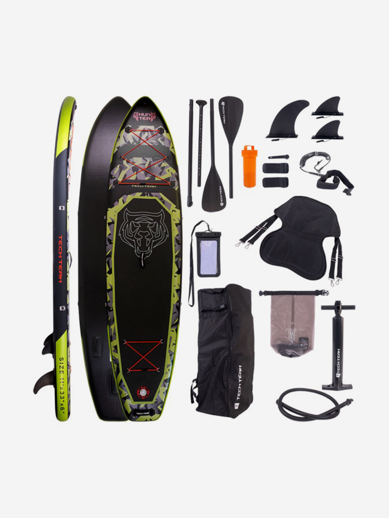 Сапборд TECHTEAM Hunter (Green) 335x83x15 см 2024 (сиденье в комплекте)