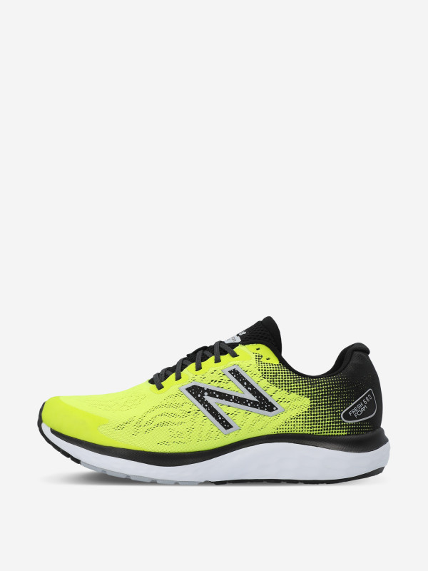 Кроссовки мужские New Balance Fresh Foam 680V7 салатовый/черный/белый цвет — купить за 13299 руб. со скидкой 30 %, отзывы в интернет-магазине Спортмастер