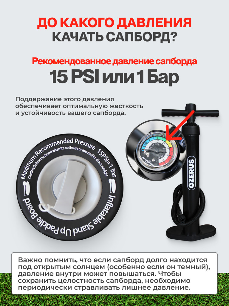 Сапборд надувной двухслойный OZERUS серия WIN 11.5'