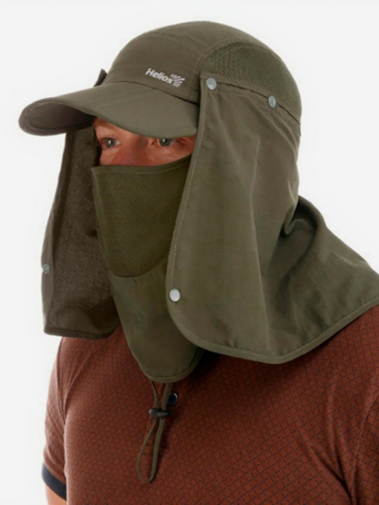 Бейсболка с защитой шеи и лица Helios для рыбалки и охоты