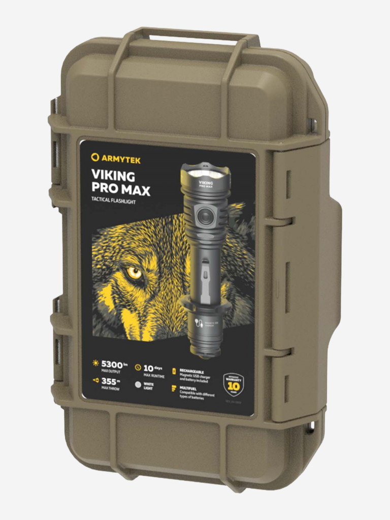 Фонарь Armytek Viking Pro Max, 5300 лм, 355 м, холодный свет