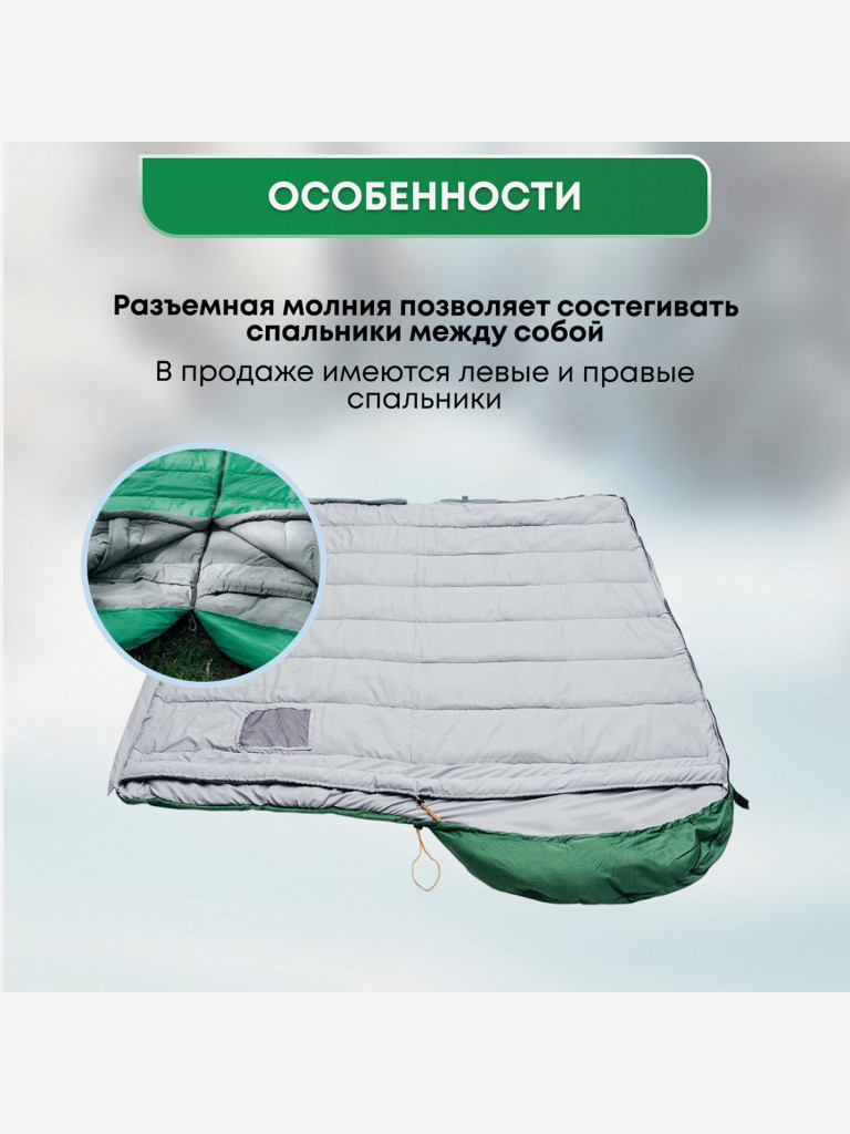 Спальный мешок зимний -20, Blau Fish, левый