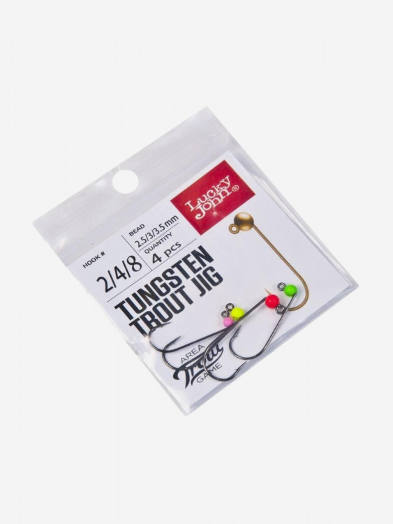 Джиг-головки рыболовные 3.0мм LUCKY JOHN Area Trout Game, комплект с крючком 004/002, 4шт.