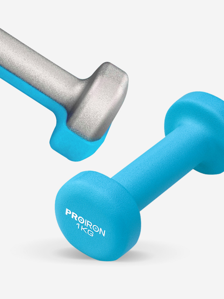Гантели PROIRON неопреновые набор 2 шт, 1+1 кг