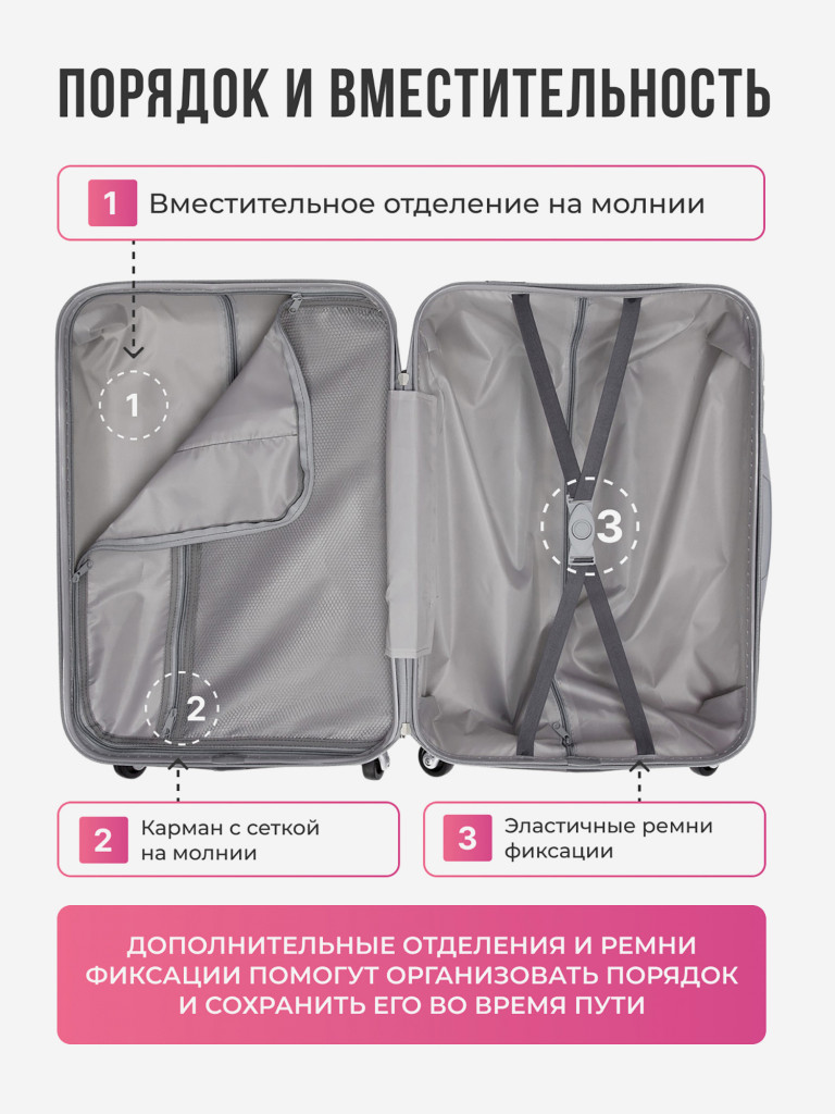 Чемодан Tevin XS ручная кладь пластиковый неубиваемый
