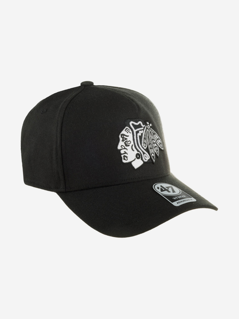 Бейсболка 47 BRAND H-MPDTP04WBP-BKB Chicago Blackhawks NHL (черный)
