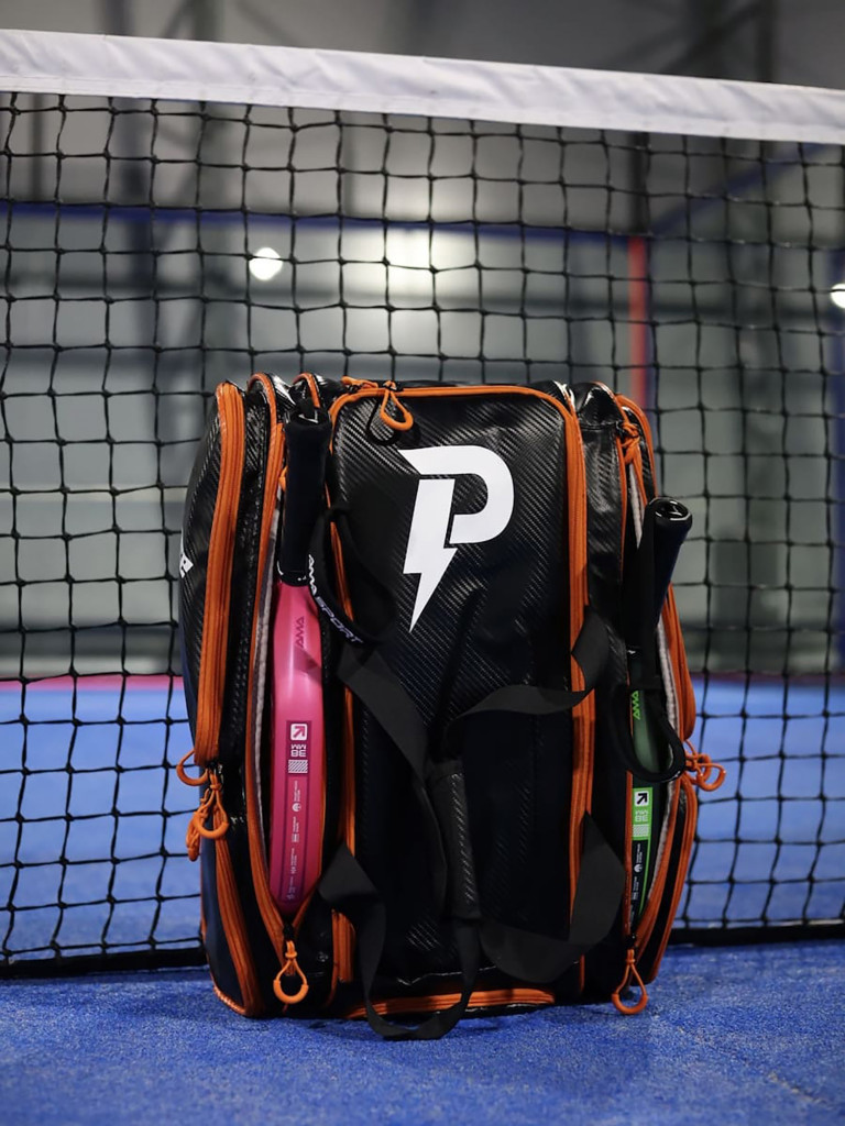Спортивный рюкзак для падел-тенниса, черно-оранжевый