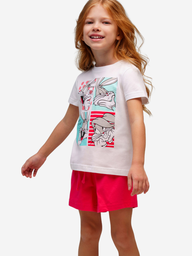 Комплект для девочек: футболка, шорты PlayToday