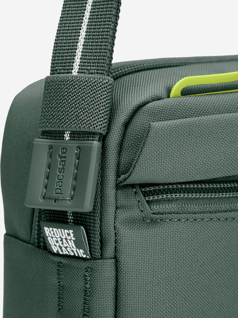 Сумка антивор Pacsafe GO crossbody, Spruce Green, 2,5 л.