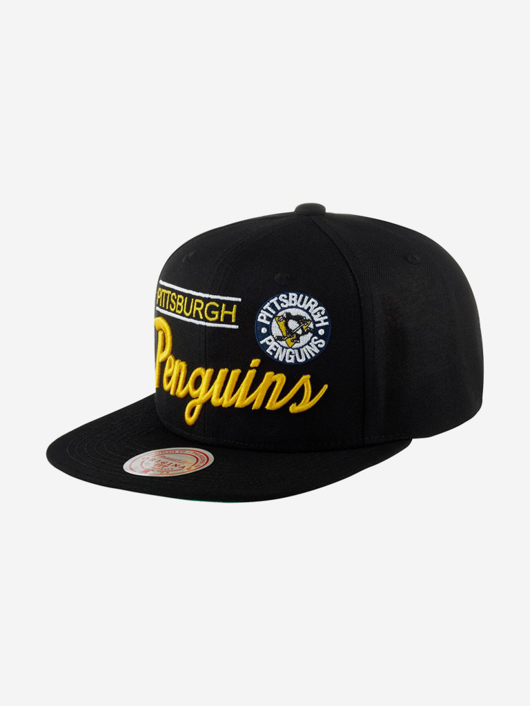 Бейсболка с прямым козырьком MITCHELL NESS 6HSSLD21213-PPEBLCK Pittsburgh Penguins NHL (черный)