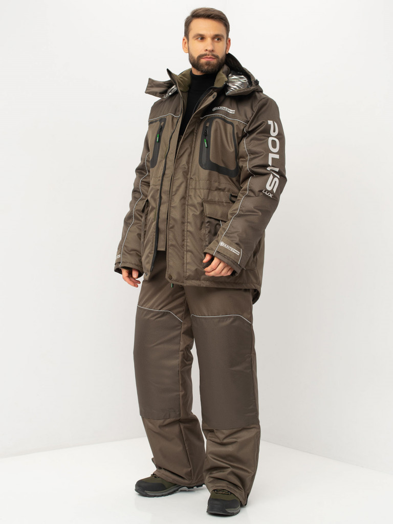 Костюм мужской Huntsman Полюс LUX зимний на флисе для охоты и рыбалки, ткань Cell