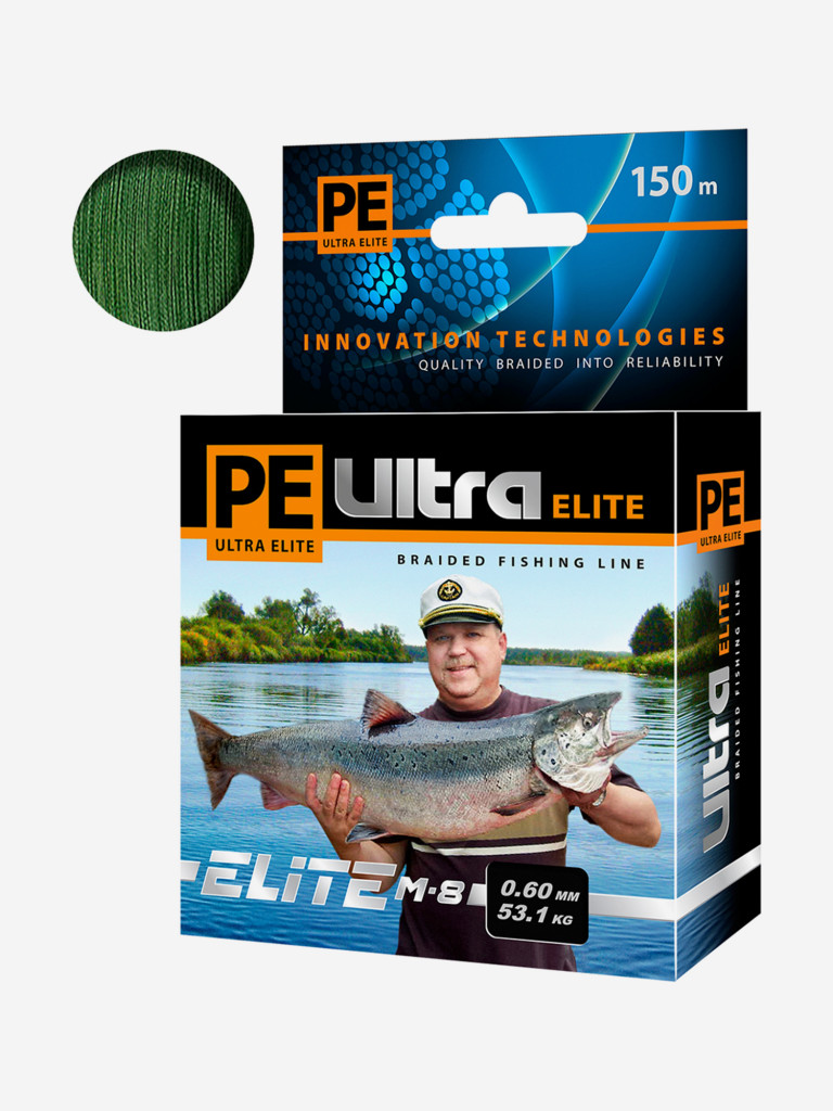Плетеный шнур для рыбалки AQUA PE ULTRA ELITE M-8 Dark Green 0,60mm 150m