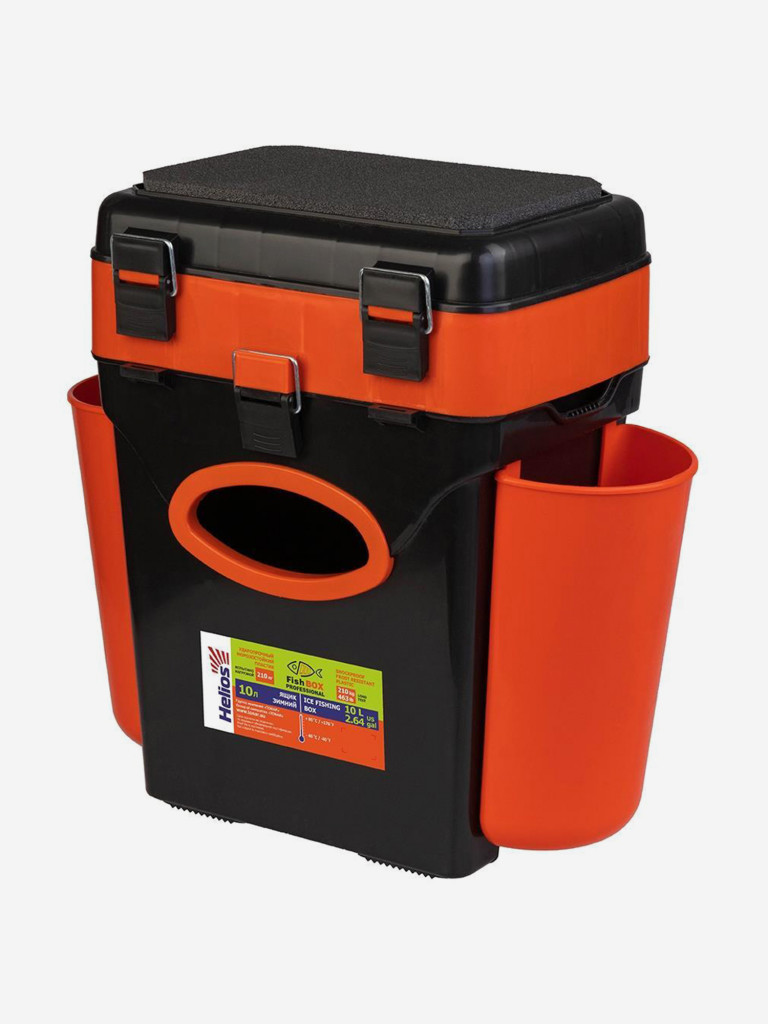 Ящик рыболовный зимний FishBox (10л) оранжевый Helios