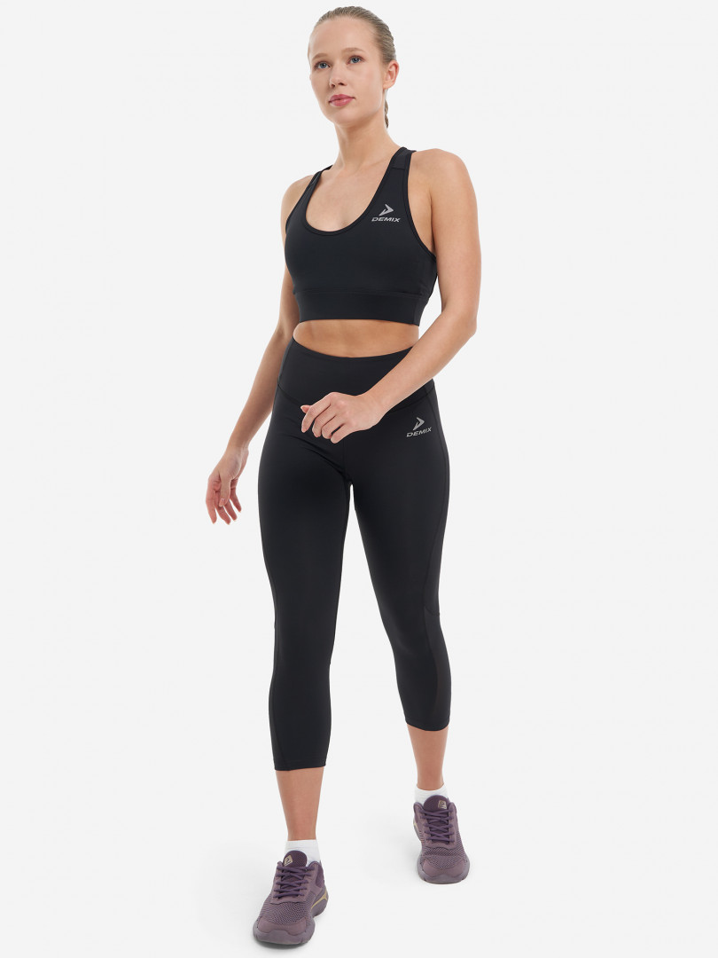 фото Спортивный топ бра demix activemove gym peekaboo longline, черный