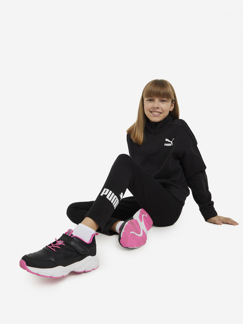 фото Легинсы для девочек puma ess logo, черный