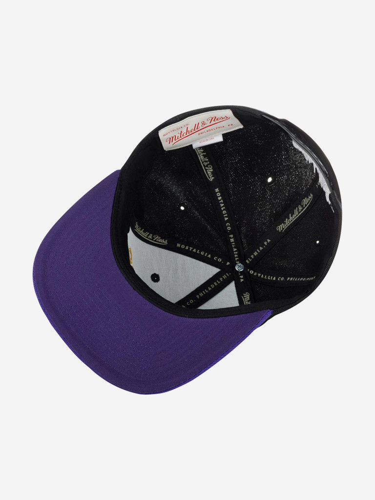 Бейсболка с прямым козырьком MITCHELL NESS 6HSSJS19078-LALBKPR Los Angeles Lakers NBA