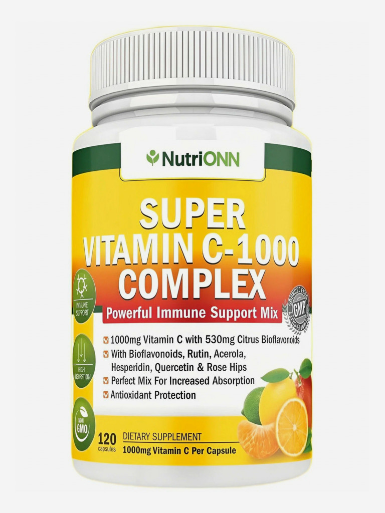 Комплекс витамина C, NutriONN, 1000 мг, 120 капсул