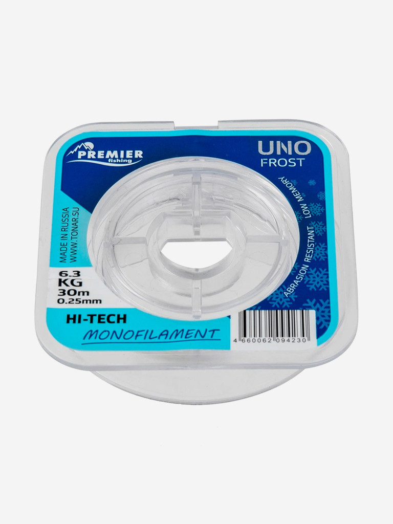 Леска для рыбалки Premier Fishing UNO FROST Nylon 0,25мм, 30м, 6,3кг, прозрачный