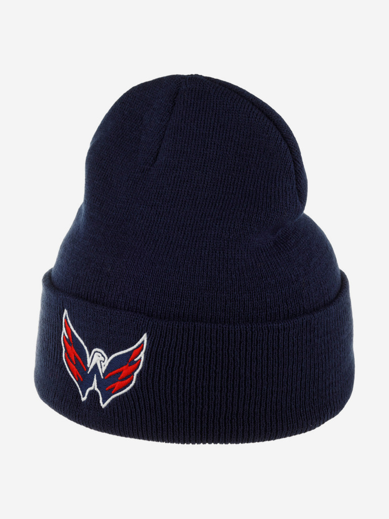 Шапка с отворотом AMERICAN NEEDLE 21019A-WAC Washington Capitals Cuffed Knit NHL (синий)