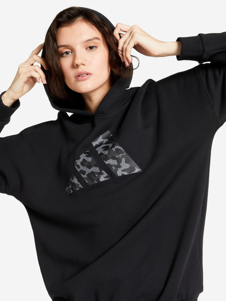 Худи женское оверсайз adidas Leopard