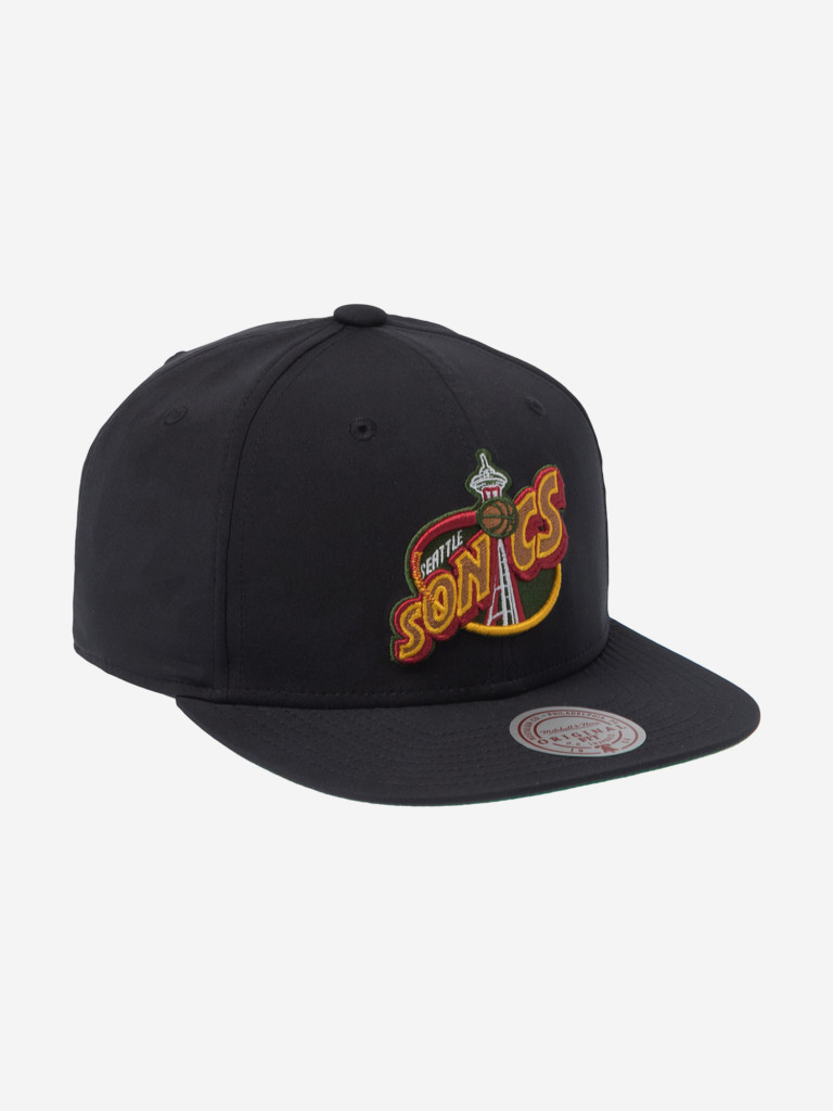 Бейсболка MITCHELL NESS HS11501-SSUBLCK Seattle Supersonics NBA