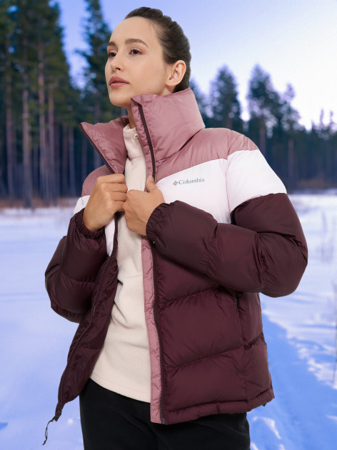 Winter Colorblock Puffer Jacket Columbia Rain Jacket Women