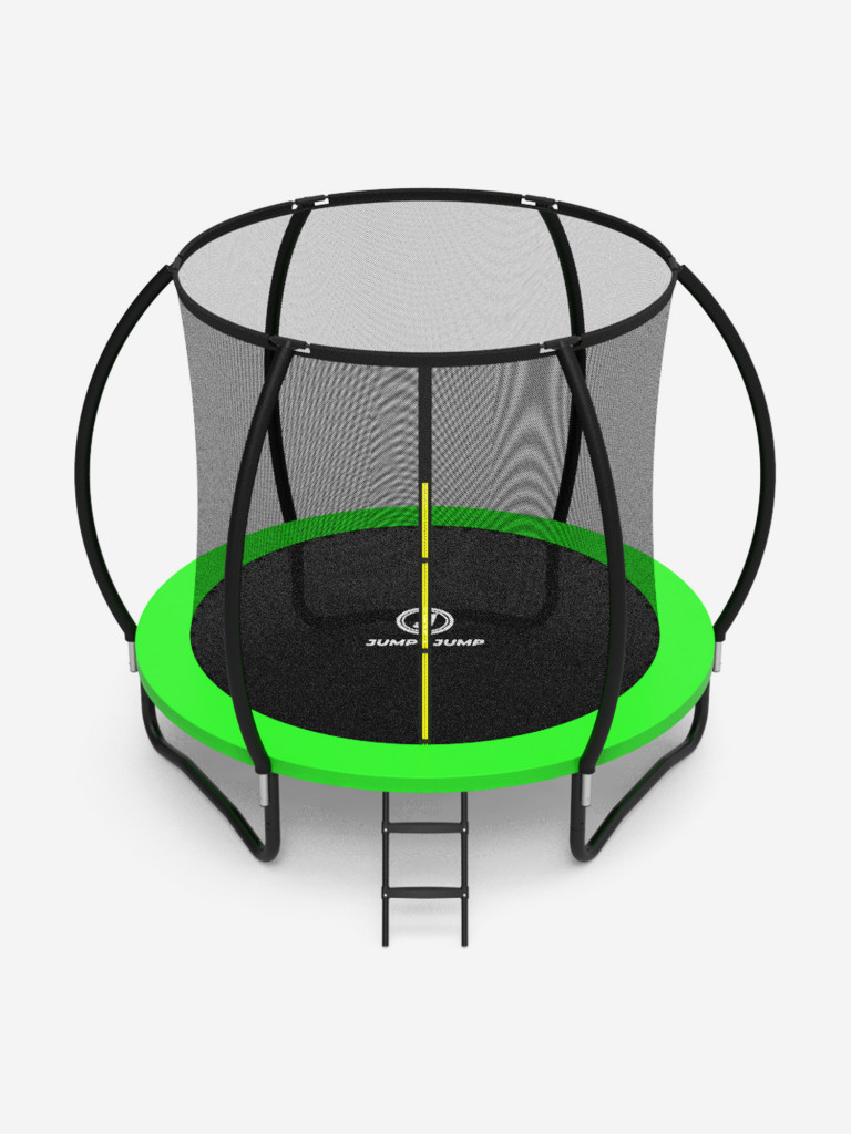 Батут детский каркасный JUMPY JUMP 8FT с защитной сеткой диаметр 244 см зеленый