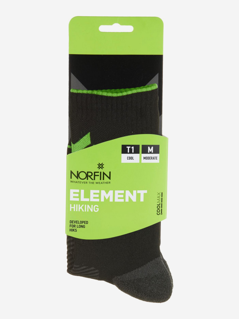 Термоноски Norfin T1M ELEMENT HIKING COOLMAX CREW для рыбалки и охоты
