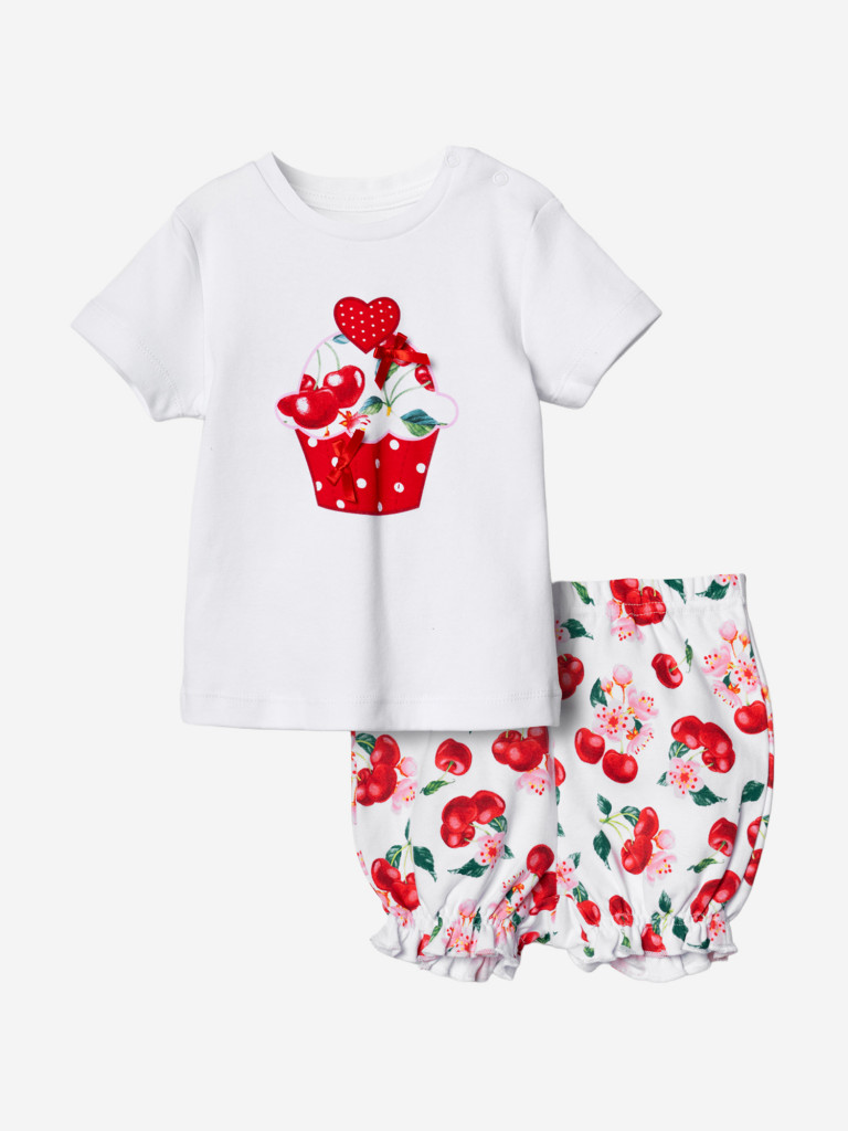 Комплект для девочек: футболка, шорты PlayToday