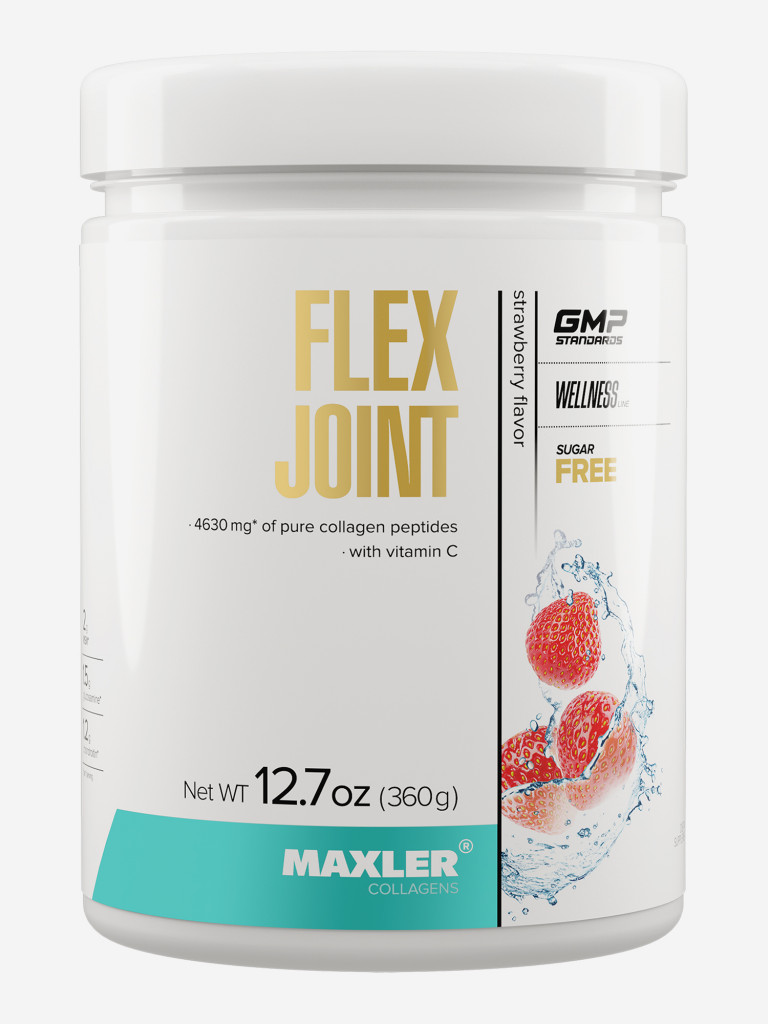 Коллаген, глюкозамин хондроитин МСМ, витамин С Maxler, порошок, 360 г - Клубника (США)