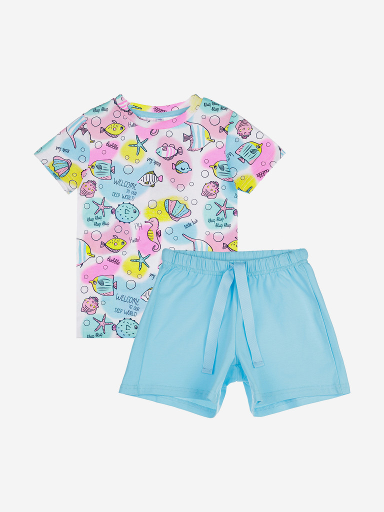 Комплект Playtoday для девочек: футболка, шорты