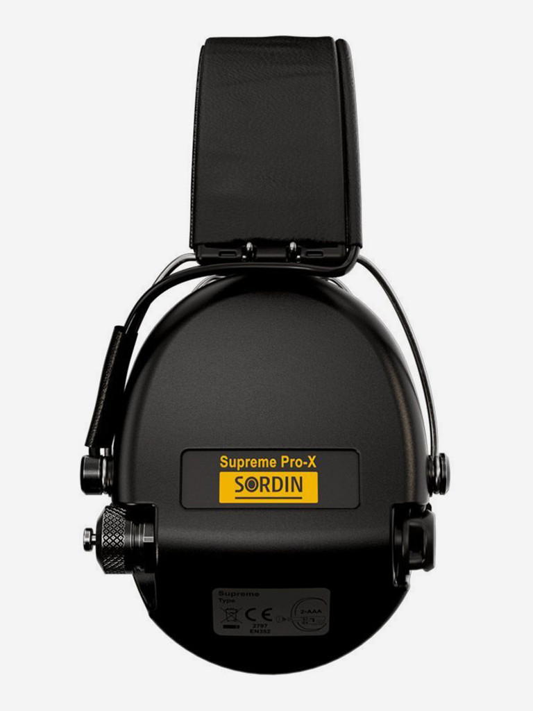 Активные наушники для стрельбы Sordin MSA Supreme Pro-X, фонарик, SNR 25dB, NRR 19dB, черный