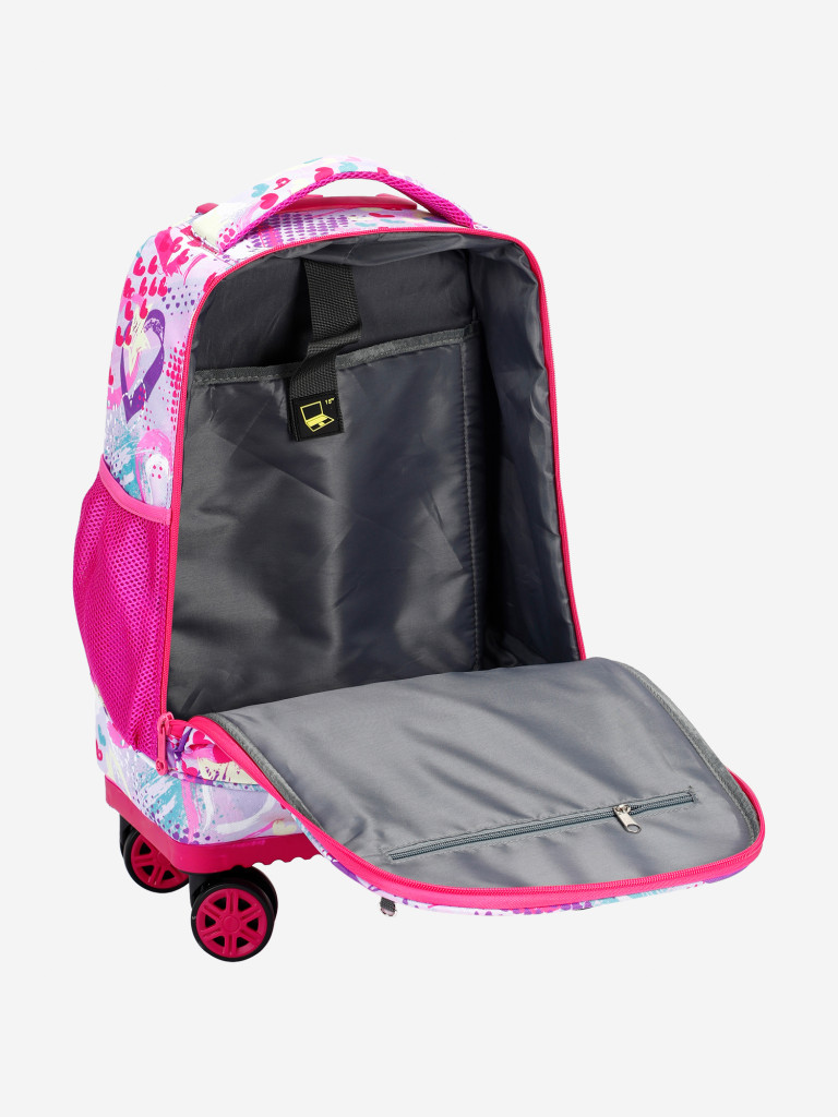 Чемодан детский BEYOND TIME D10 Сердечки на светлом фоне розовый