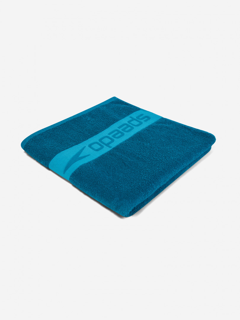 фото Полотенце махровое speedo border towel, 140 х 70 см, голубой