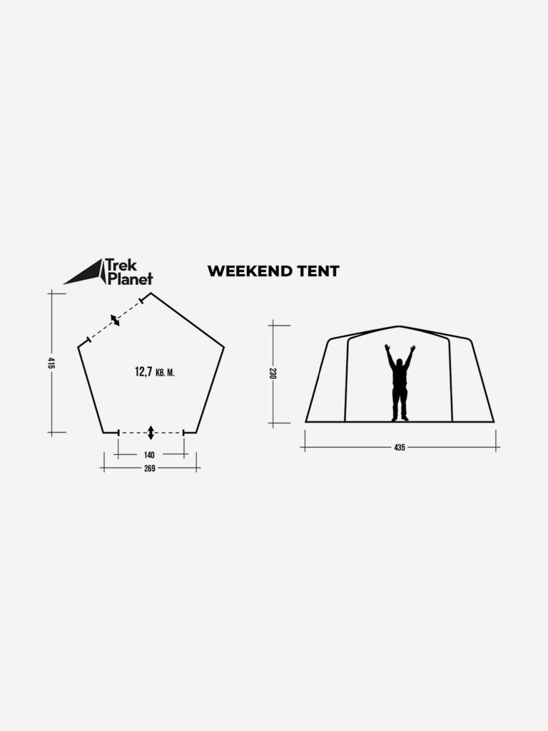 Шатер с москитными сетками и дополнительными окнами Trek Planet Weekend Tent