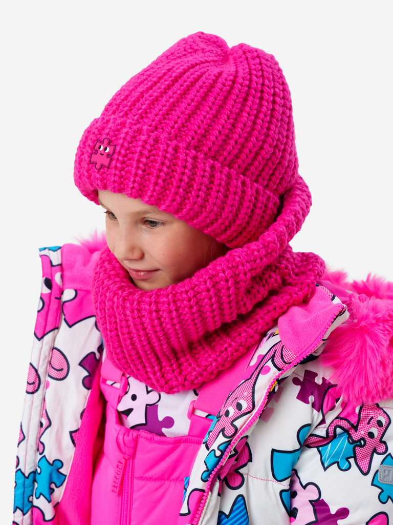 Комплект для девочки: шапка, снуд PlayToday