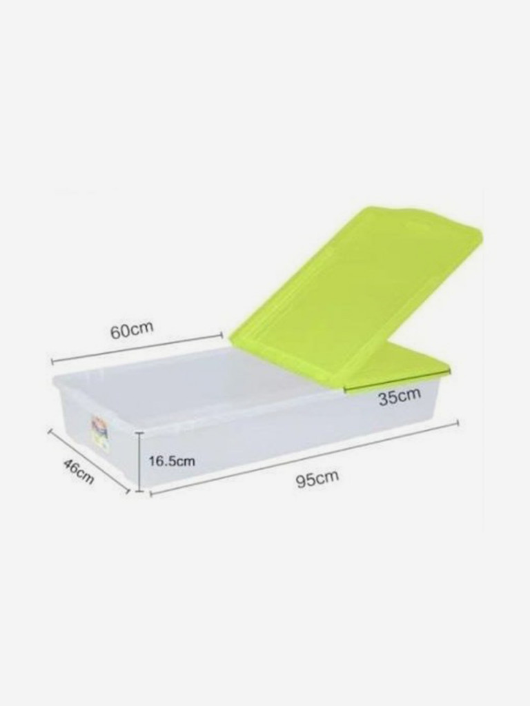 Короб для xранения IRIS OHYAMA UNDER-BED PLASTIC BOX 46л, зеленый