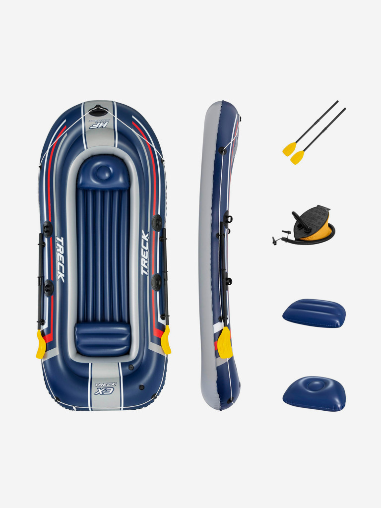 Лодка Bestway 61110 надувная "Treck X3" 307х126х39 см